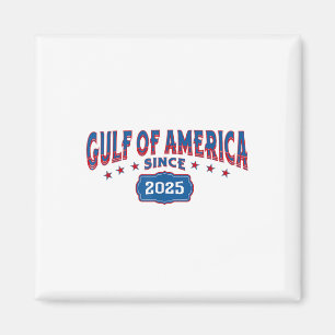 Retro Gulf of US America seit 2025 US Flag Golf Magnet