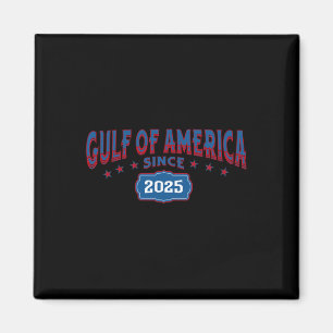 Retro Gulf of US America seit 2025 US Flag Golf Magnet