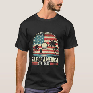 Retro Gulf of USA America Est 2025 American Flag G T-Shirt