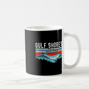 Retro Gulf Shows Strand Alabama Surfboard Beach Kaffeetasse