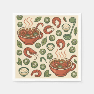 Retro Gumbo – Louisiana-Stil für die USA Serviette