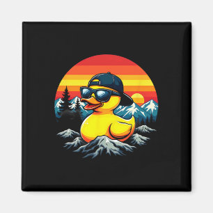 Retro Gummiente Bergsteigen Camping Magnet