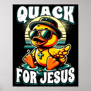 Retro Gummiente Christliche Gummiente Quakt Für Poster