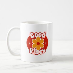 Retro Gute Vibes Blume 70er Jahre Floral Po Kaffeetasse