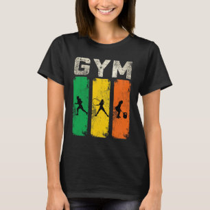 Retro-Gym-Fitness-Silhouette-Männer-T-Shirt T-Shirt
