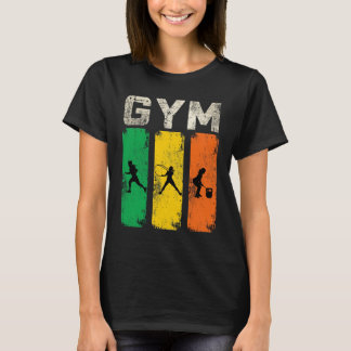 Retro-Gym-Fitness-Silhouette-Männer-T-Shirt T-Shirt