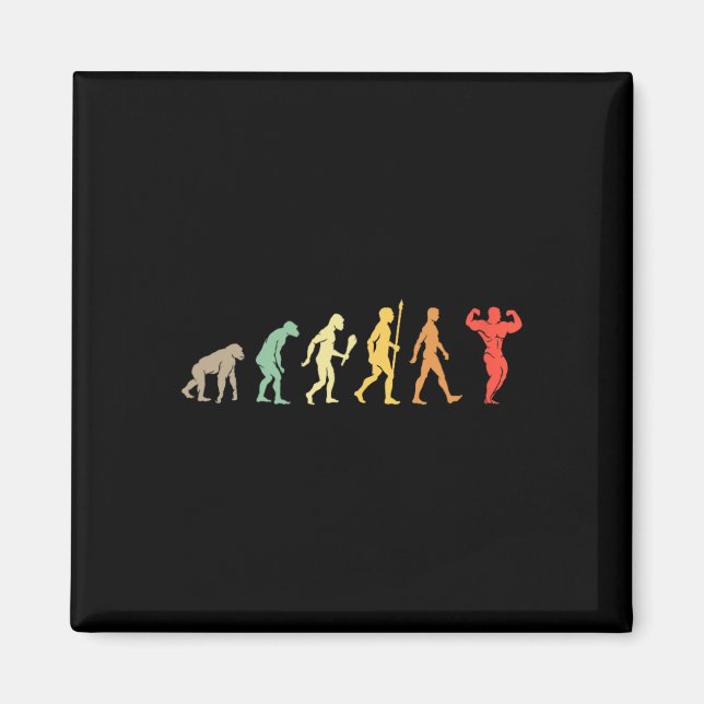 Retro-Gym-Motivationsgeschenkidee Lustiger Körpera Magnet (Vorne)