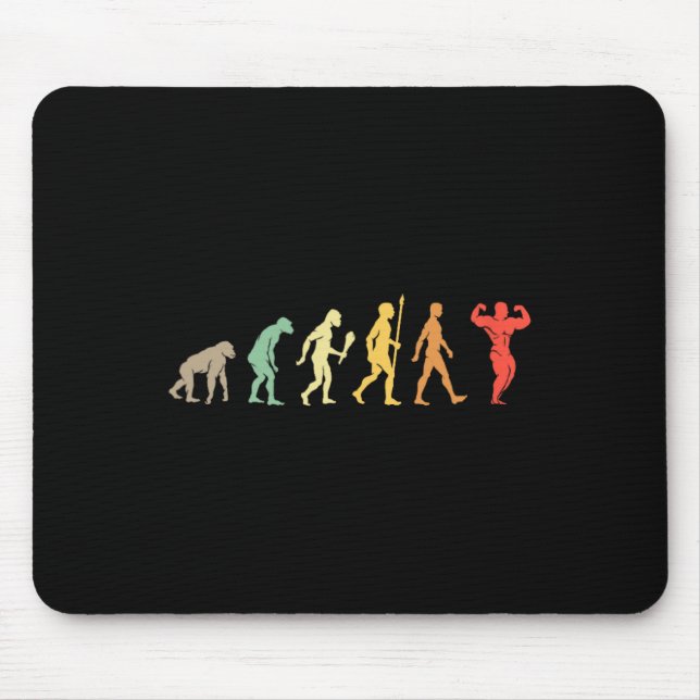Retro-Gym-Motivationsgeschenkidee Lustiger Körpera Mousepad (Vorne)