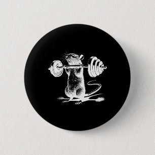 Retro-Gym-Ratte Fitness Bodybuilding Training Gewi Button