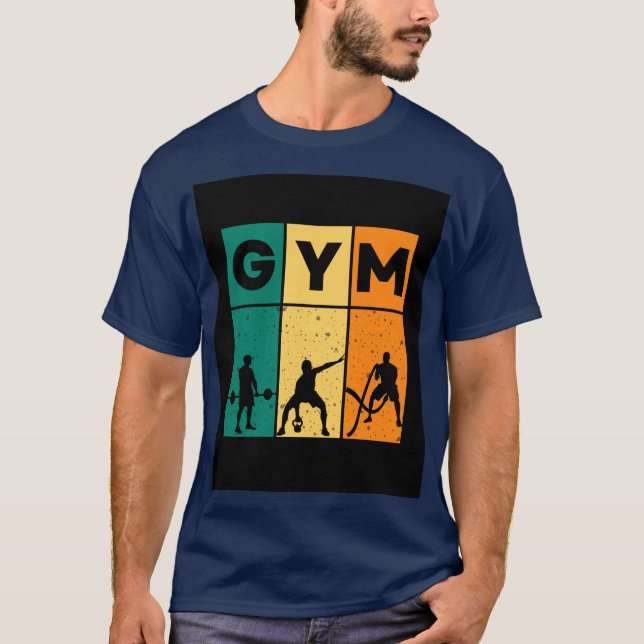 Retro Gym Workout T-Shirt (Vorderseite)