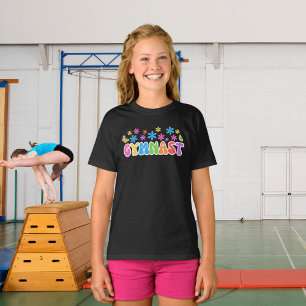 Retro Gymnast T - Shirt   Gymnastik thematischer T