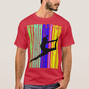 Retro Gymnastics Birthday Gymnast Girls Colorful M T-Shirt
