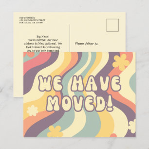 Retro haben wir neue Zuhause Moving Ankündigung ve Postkarte