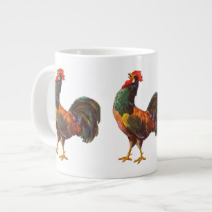Retro Hahn Vintage Art Jumbo-Mug Jumbo-Tasse