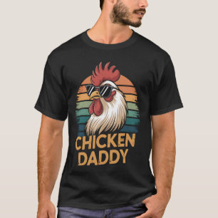 Retro-Hähnchen-Vati Vintage 70er Retro Lustiger Ba T-Shirt
