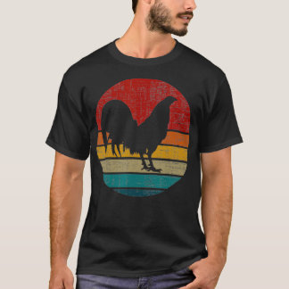 Retro-Hahnenkampf kämpfender Hahn Vintage  T-Shirt