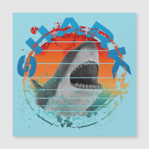Retro-Hai-Angler-Anglergeschenk Magnetkarte
