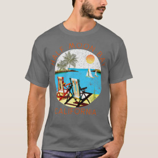 Retro Halb Moon Bay Souvenir Vintag Beach Vacati T-Shirt