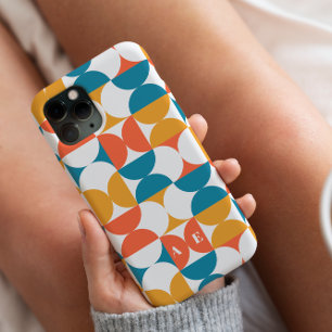 Retro-Halbkreis-Ausschnitt fett blau orange gelb Case-Mate iPhone 14 Hülle