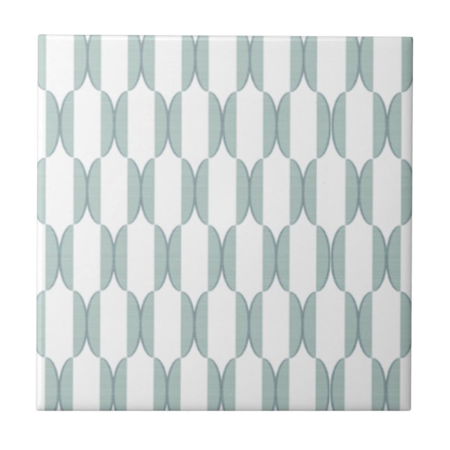 RETRO HALBMOND IN DER HELLGRÜNEN FARBE FLIESE (Vorderseite)