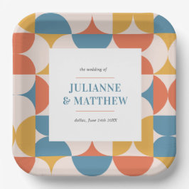 Retro Half Circle Scallop Mittelalter Hochzeit Pappteller