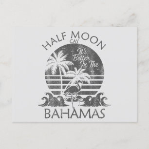 Retro Half Moon Bahamas Postkarte Urlaub Kreuzfahr