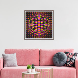 Retro-Halftone-Punktsphäre Leinwanddruck