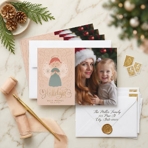 Retro Hallelujah Engel Familienfoto Weihnachten