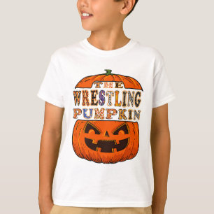 Retro Halloween Blue Denim Patchwork Spooky Ghost T-Shirt