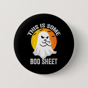 Retro Halloween Boo Ghost-Kostüm Das ist ein Boom Button