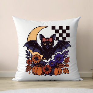 Retro Halloween-Boot mit mondgotischer Ästhetik Kissen