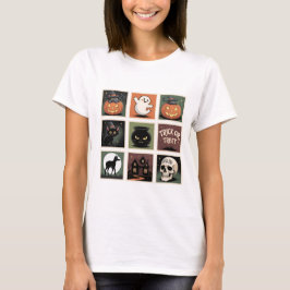 Retro-Halloween-Briefmarkensammlung T-Shirt