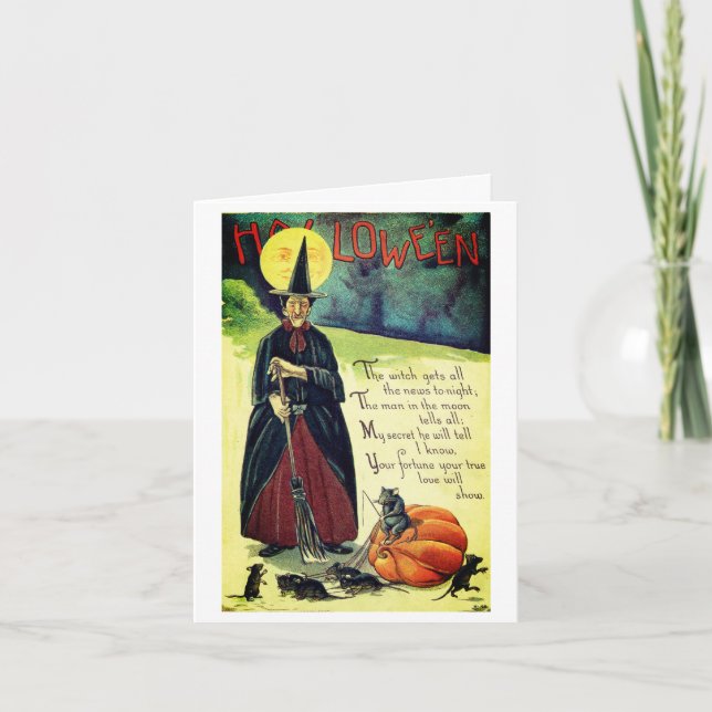 Retro Halloween Card Karte (Vorderseite)