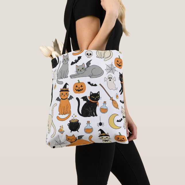 Retro Halloween Cat Lover's Trick oder Leckerei (Von Nahem)
