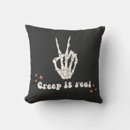 Retro Halloween Creep it Real Skeleton Kissen