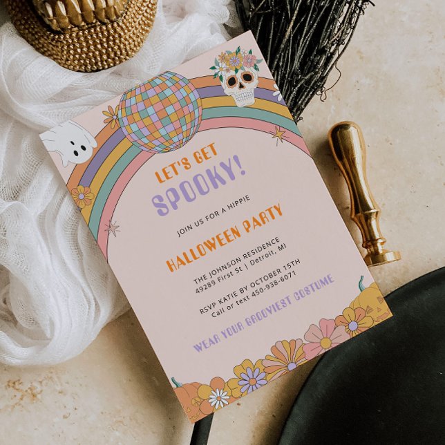 Retro Halloween Einladung für ein Groovy Halloween (Von Creator hochgeladen)