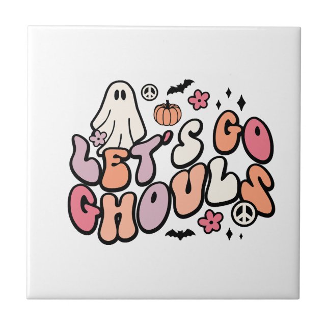 Retro Halloween Fliese (Vorderseite)