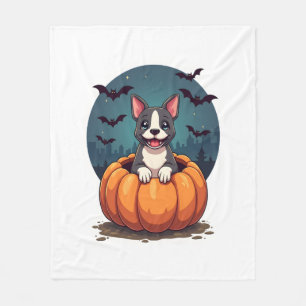 Retro Halloween-Geist Französische Bulldogge Gothi Fleecedecke