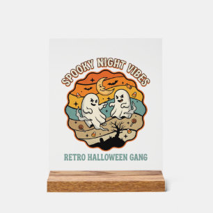 Retro-Halloween-Geisternacht Acrylschild