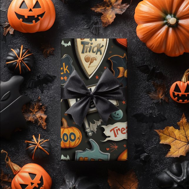 Retro Halloween Geschenkpapier (Von Creator hochgeladen)