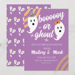 Retro-Halloween-Geschlechterenthüllung Groovy-Part Einladung