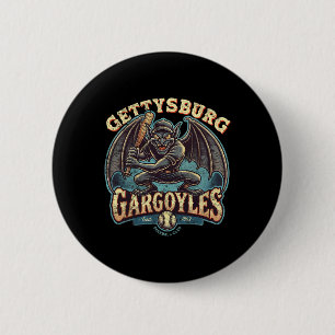 Retro Halloween Gettsyburg Gargoyles Mini League Button