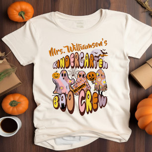 Retro Halloween Ghost Kindergarten Lehrername T-Shirt