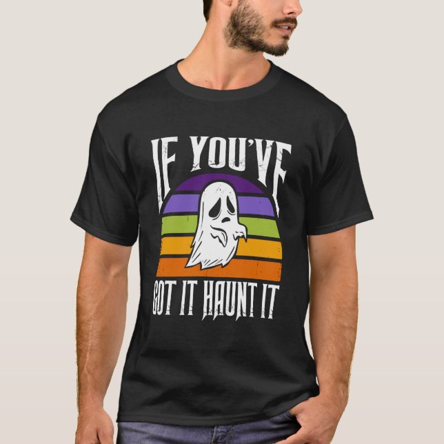 Retro Halloween Ghost-T - Shirt (Vorderseite)