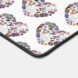 Retro Halloween Ghosts mit Roller Blades Schreibtischunterlage