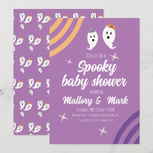 Retro-Halloween-Groovy-Party-Baby- Shower Einladung