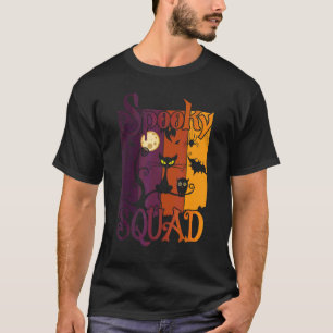 Retro Halloween Grusel-Truppe Gruselkatze Catllowe T-Shirt