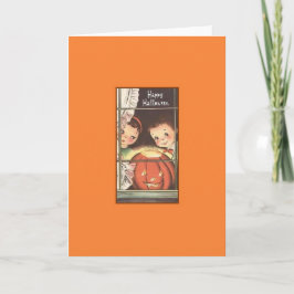 Retro Halloween Grußkarte Karte