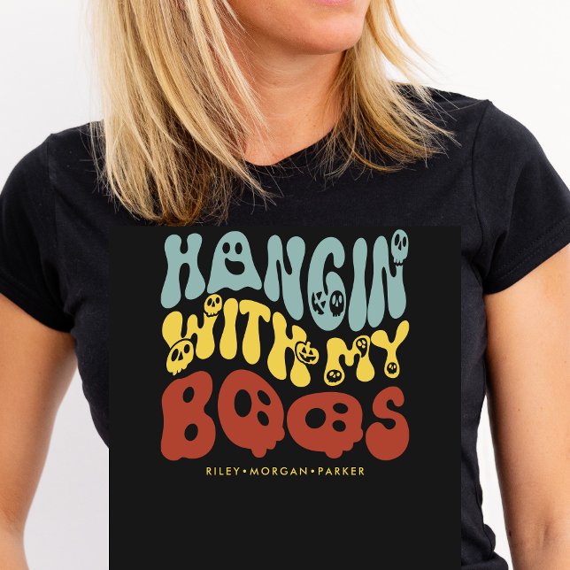 Retro Halloween Hangin mit meinem Boos-Individuell T-Shirt (Von Creator hochgeladen)