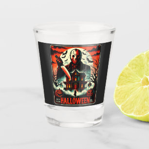 Retro Halloween Horror Night 80er Slasher Vibes Schnapsglas